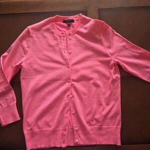 J. Crew Hot Pink Knit Cardigan